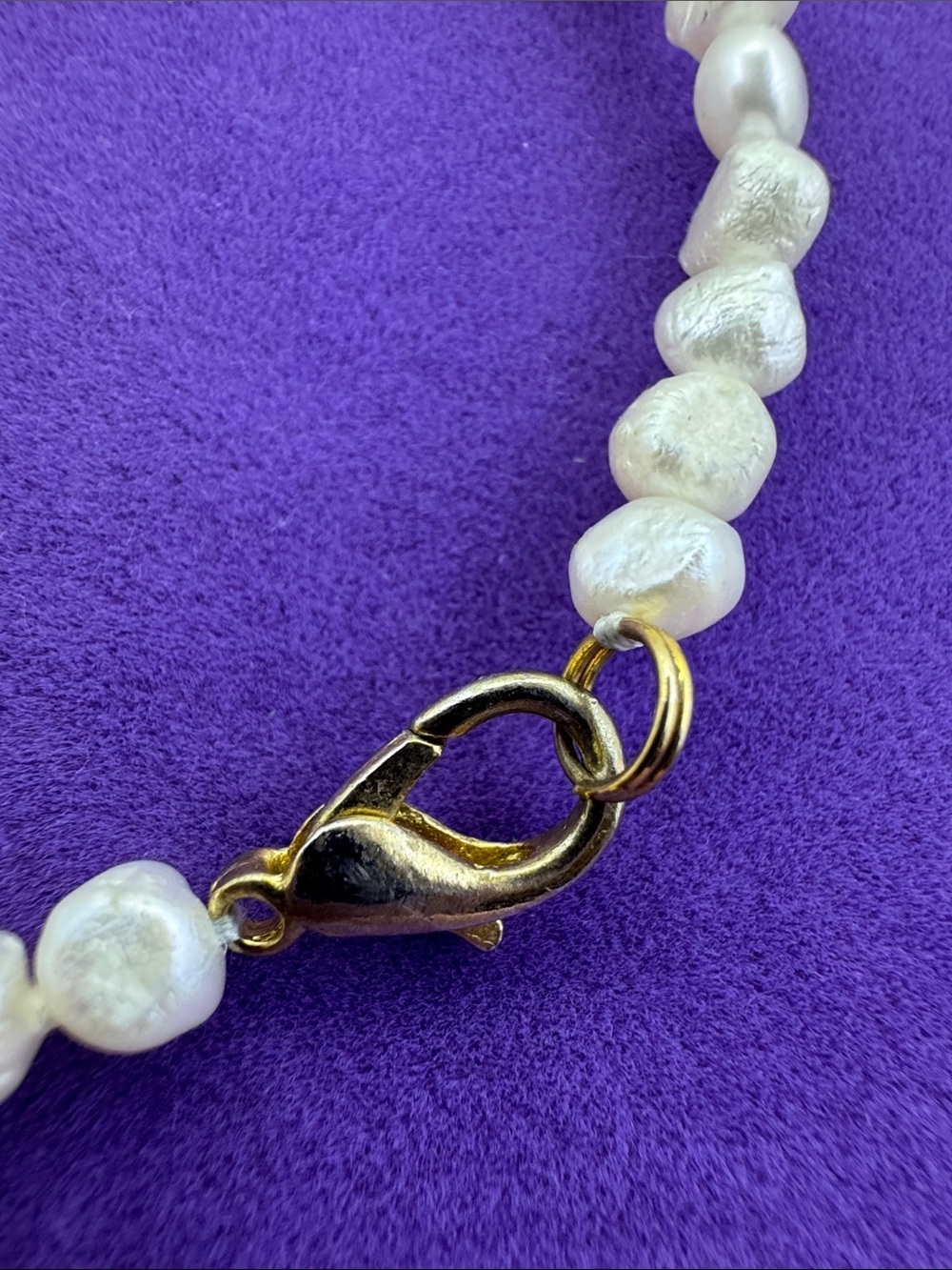 💛 Classic Gold Tone Genuine White Pearl Strand Necklace | Mermaid Coastal - Picture 4 of 5